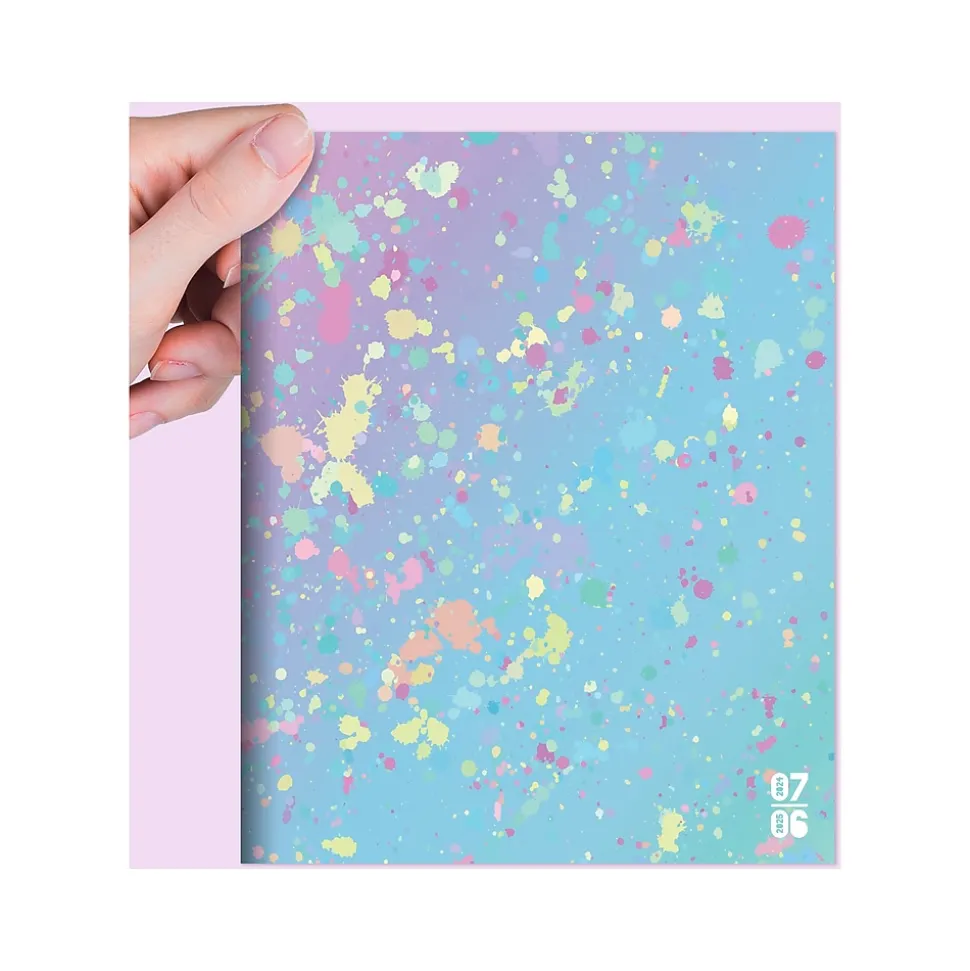 2024-2025 TF Publishing Paint Spatter 6.5" x 8" Academic Monthly Planner, Paperboard Cover, Multicolor (AY25-4210)