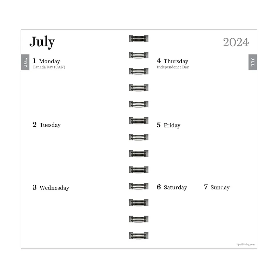 2024-2025 TF Publishing Sea Green 3.5" x 6.5" Academic Weekly & Monthly Planner, Paperboard Cover, Green (AY25-7504)