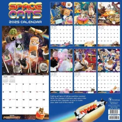 2025 TF Publishing Space Cats 12" x 12" Monthly Wall Calendar (25-1026)