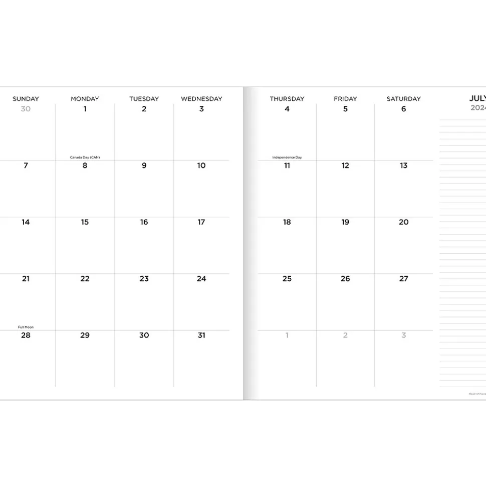 2024-2025 TF Publishing Spiral Print 9" x 11" Academic Monthly Planner, Paperboard Cover, Multicolor (AY25-4516)