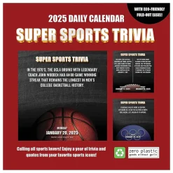 2025 TF Publishing Sports Facts & Trivia 5.25" x 5.25" Day-to-Day Calendar (25-3022)