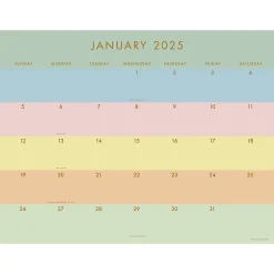 2025 TF Publishing Super Stripe 17" x 22" Monthly Desk Pad Calendar (25-8210)