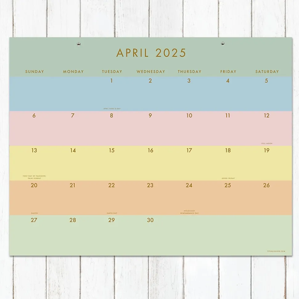 2025 TF Publishing Super Stripe 17" x 22" Monthly Desk Pad Calendar (25-8210)