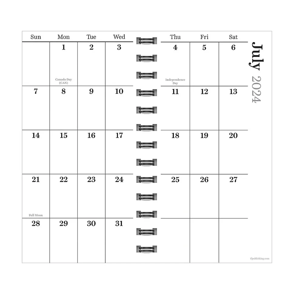2024-2025 TF Publishing True Blue Flowers 3.5" x 6.5" Academic Weekly & Monthly Planner, Paperboard Cover, Multicolor