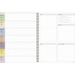 2024-2025 TF Publishing White Lotus Series Byzantine Tile 8.5" x 11" Academic Weekly & Monthly Planner, Paperboard Cover