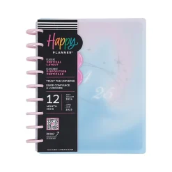 2024-2025 The Happy Planner Trust the Universe 7" x 9.25" Academic Weekly & Monthly Planner, Plastic Cover, Blue/Pink