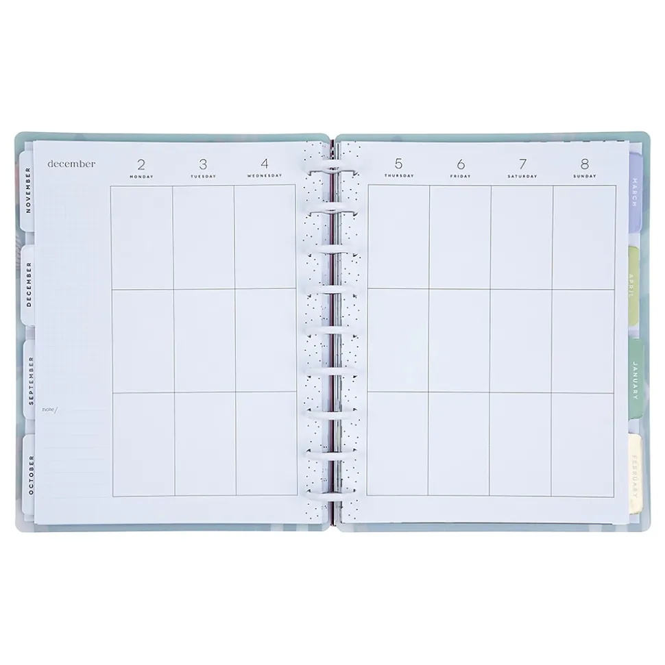 2024-2025 The Happy Planner Vivid Blooms 7" x 9.25" Academic Weekly & Monthly Planner, Plastic Cover, Multicolor (PPCD12-478)