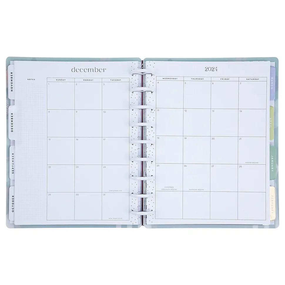 2024-2025 The Happy Planner Vivid Blooms 7" x 9.25" Academic Weekly & Monthly Planner, Plastic Cover, Multicolor (PPCD12-478)