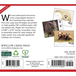 2025 Willow Creek Baby Animals 6.2" x 5.4" Daily Desk Calendar (40607)