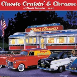 2025 Willow Creek Classic Cruisin' & Chrome 12" x 12" Monthly Wall Calendar (42427)