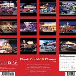 2025 Willow Creek Classic Cruisin' & Chrome 12" x 12" Monthly Wall Calendar (42427)