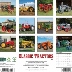 2025 Willow Creek Classic Tractors 12" x 12" Monthly Wall Calendar (42458)