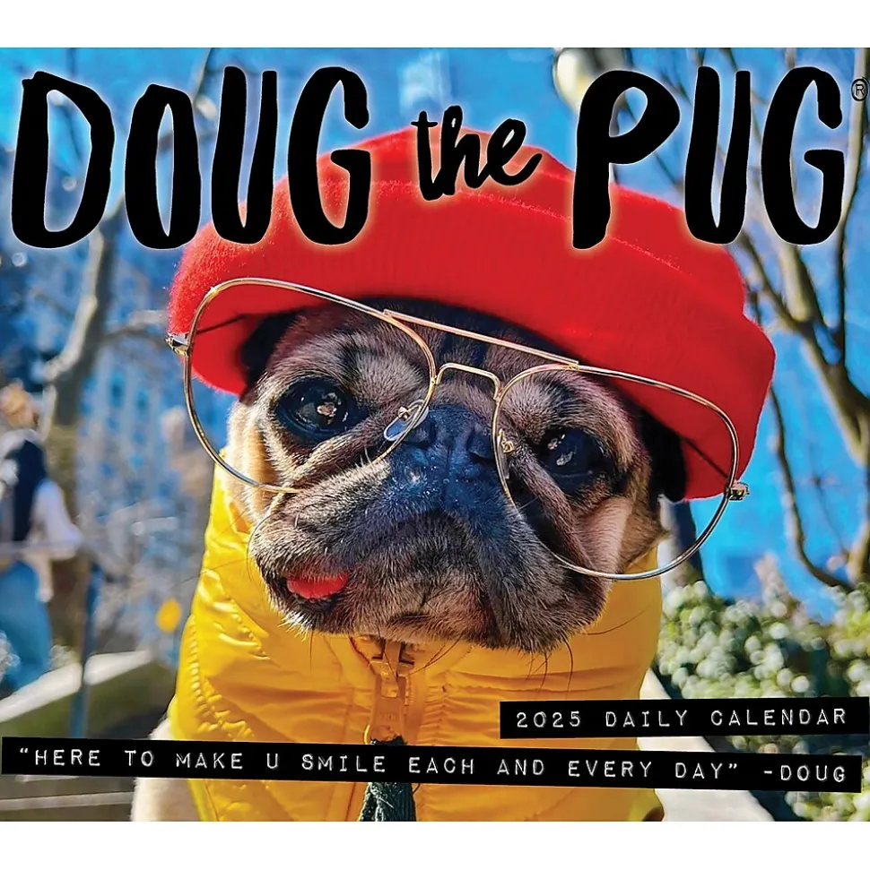 2025 Willow Creek Doug the Pug 6" x 5.5" Day-to-Day Calendar (40829)