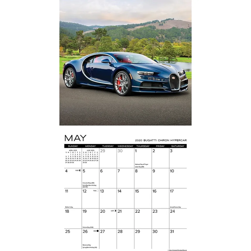 2025 Willow Creek Dream Cars 7" x 7" Yearly Wall Calendar (45831)