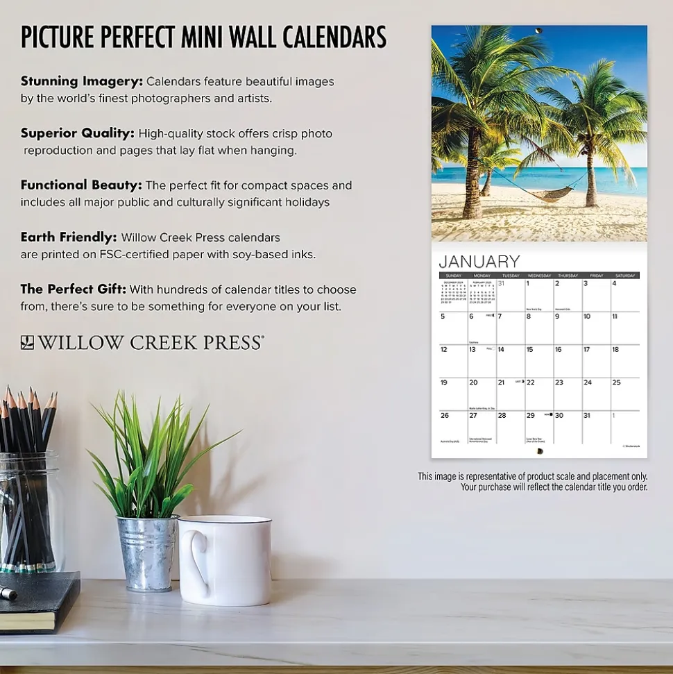 2025 Willow Creek Dream Cars 7" x 7" Yearly Wall Calendar (45831)