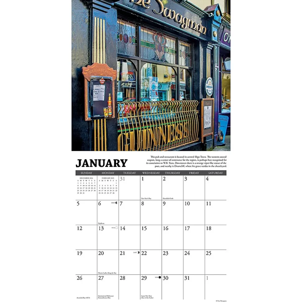 2025 Willow Creek Irish Pubs 12" x 12" Monthly Wall Calendar (43516)