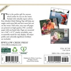 2025 Willow Creek Ken Schultz's Daily Fishing Tips 6" x 5.5" Day-to-Day Calendar, Multicolor (40904)