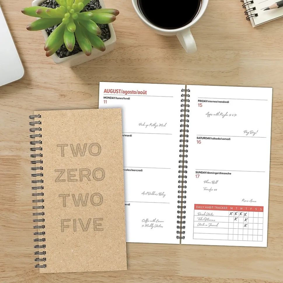 2025 Willow Creek Kraft Year 3.5" x 6.5" Weekly Planner Cover (48740)