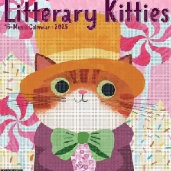 2025 Willow Creek Litterary Kitties 12" x 12" Monthly Wall Calendar (43769)