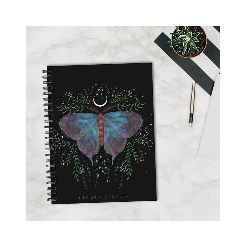 2024-2025 Willow Creek Mystic Butterfly 6.5" x 8.5" Academic Weekly & Monthly Planner, Paper Cover, Multicolor (47460)