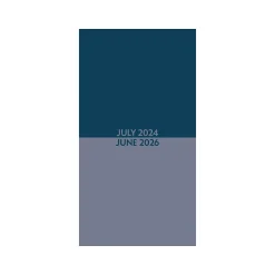 2024-2026 Willow Creek Navy Duotone Academic Monthly Planner, Paper Cover, Navy/Slate Gray (47668)