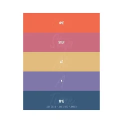 2024-2026 Willow Creek One-Step Stripe 7.5" x 9.5" Academic Monthly Planner, Paper Cover, Multicolor (47637)