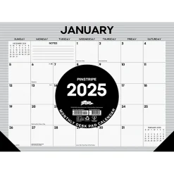 2025 Willow Creek Pinstripe 17" x 12" Monthly Desk Pad Calendar (48269)