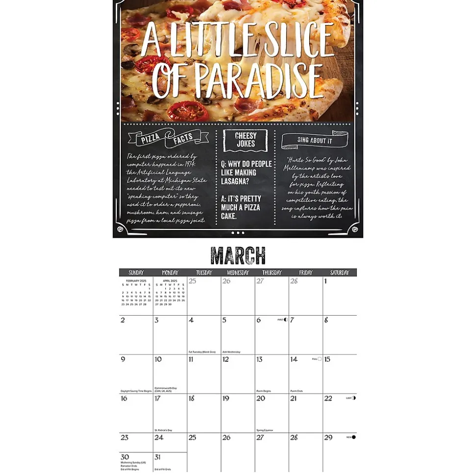 2025 Willow Creek Pizza 12" x 12" Monthly Wall Calendar (44476)