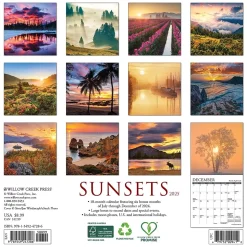 2025 Willow Creek Sunsets 2025 7" x 7" Yearly Wall Calendar (47286)