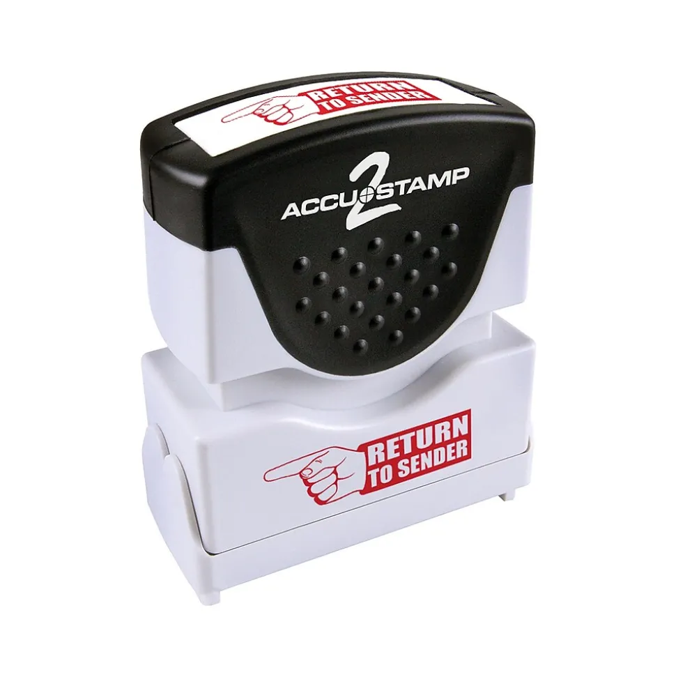 Accu-Stamp 2 Pre-Inked Stamp, "Return to Sender", Red Ink (035631)