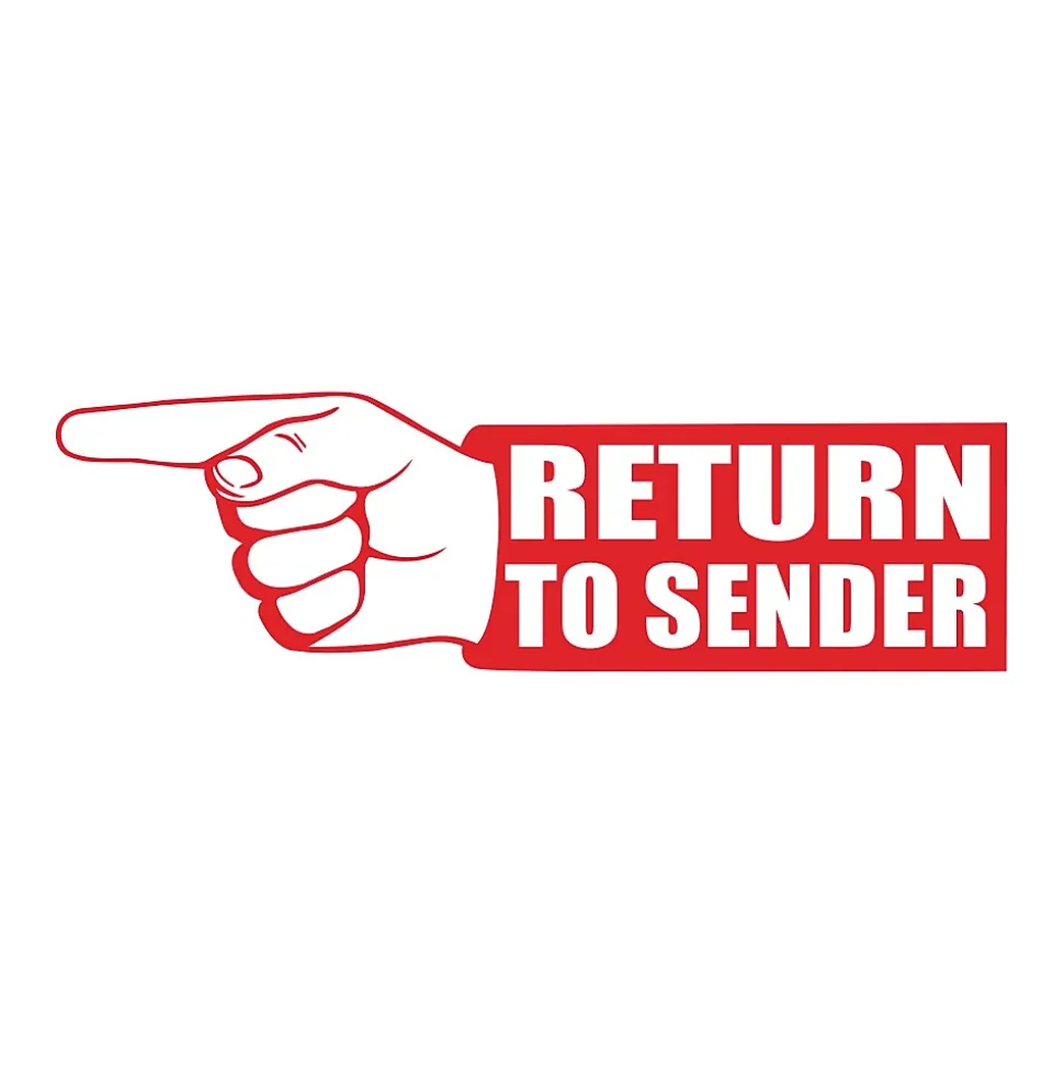 Accu-Stamp 2 Pre-Inked Stamp, "Return to Sender", Red Ink (035631)