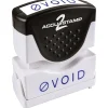 Accu-Stamp2 One-Color Pre-Inked Shutter Message Stamp, VOID, 1/2" x 1-5/8" Impression, Blue Ink (035584)