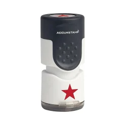 Accu-Stamp Pre-Inked Stamp, Star, Red Ink (030726)
