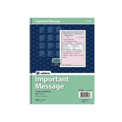 Adams Phone Message Pad, 5.5" x 3.8", Ruled, Pink, 50 Sheets/Pad (SC1184D)