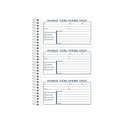 Adams Phone Message Pad, 5.5" x 8.5", Ruled, White, 100 Sheets/Pad (SC8603D)