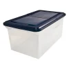 Advantus Extra Capacity File Storage Box with Lid, Letter Size, Clear/Navy (AVT-55797)