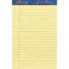 Ampad Gold Fibre, 5" x 8", Canary, Perforated Notepad, Medium Ruled, 4/Pack