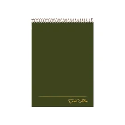 Ampad Gold Fibre Designer Series Notepad, 8.5" x 11.75", Wide Ruled, Classic Green Cover, 70 Sheets/Pad (20-811)
