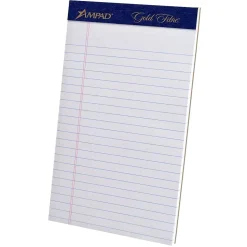 Ampad Gold Fibre Notepads, 5" x 8", College Ruled, White, 50 Sheets/Pad, 4 Pads/Pack (TOP 20-018R)