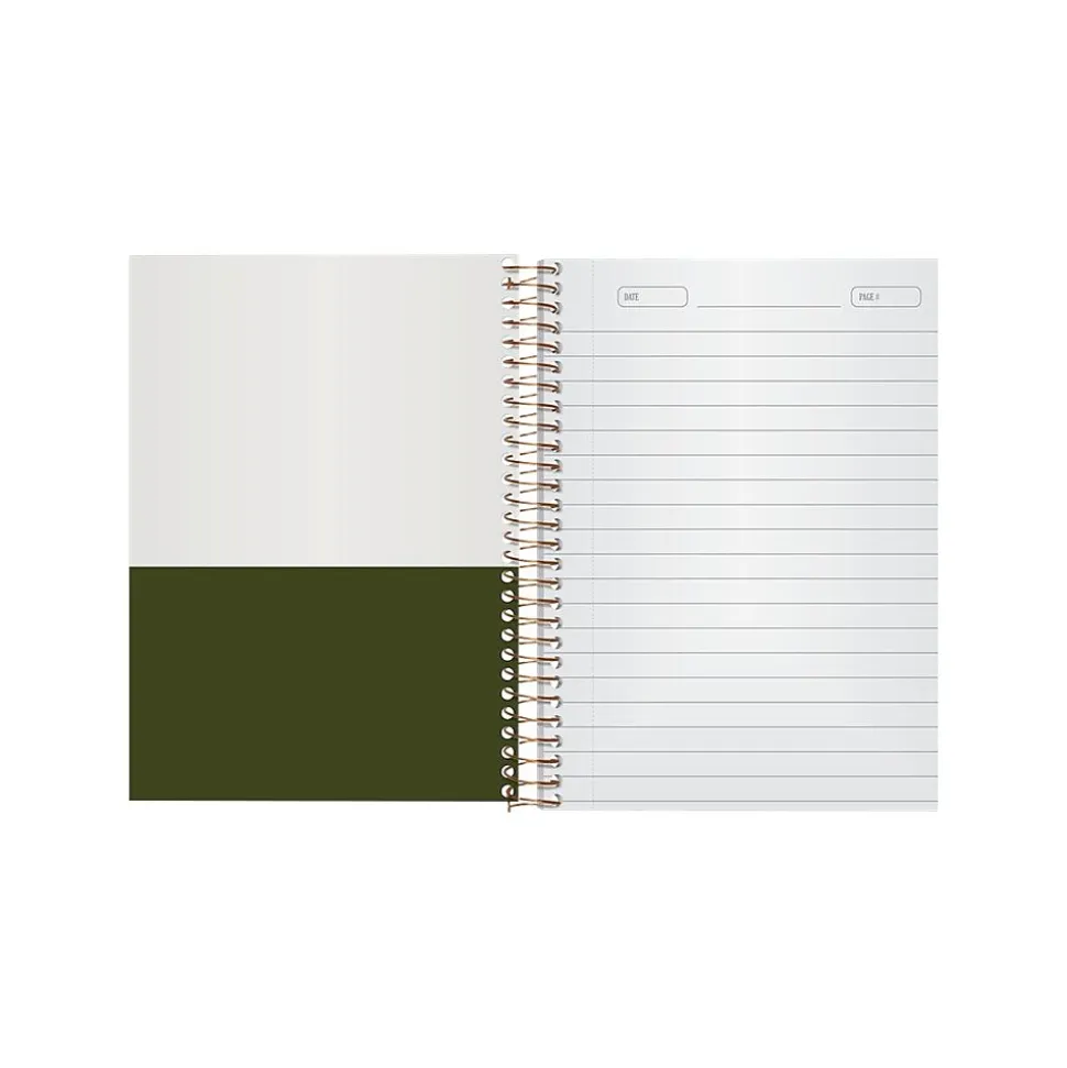 Ampad Gold Fibre Subject Notebooks, 5" x 7", College Ruled, 100 Sheets, Green (20-801R)