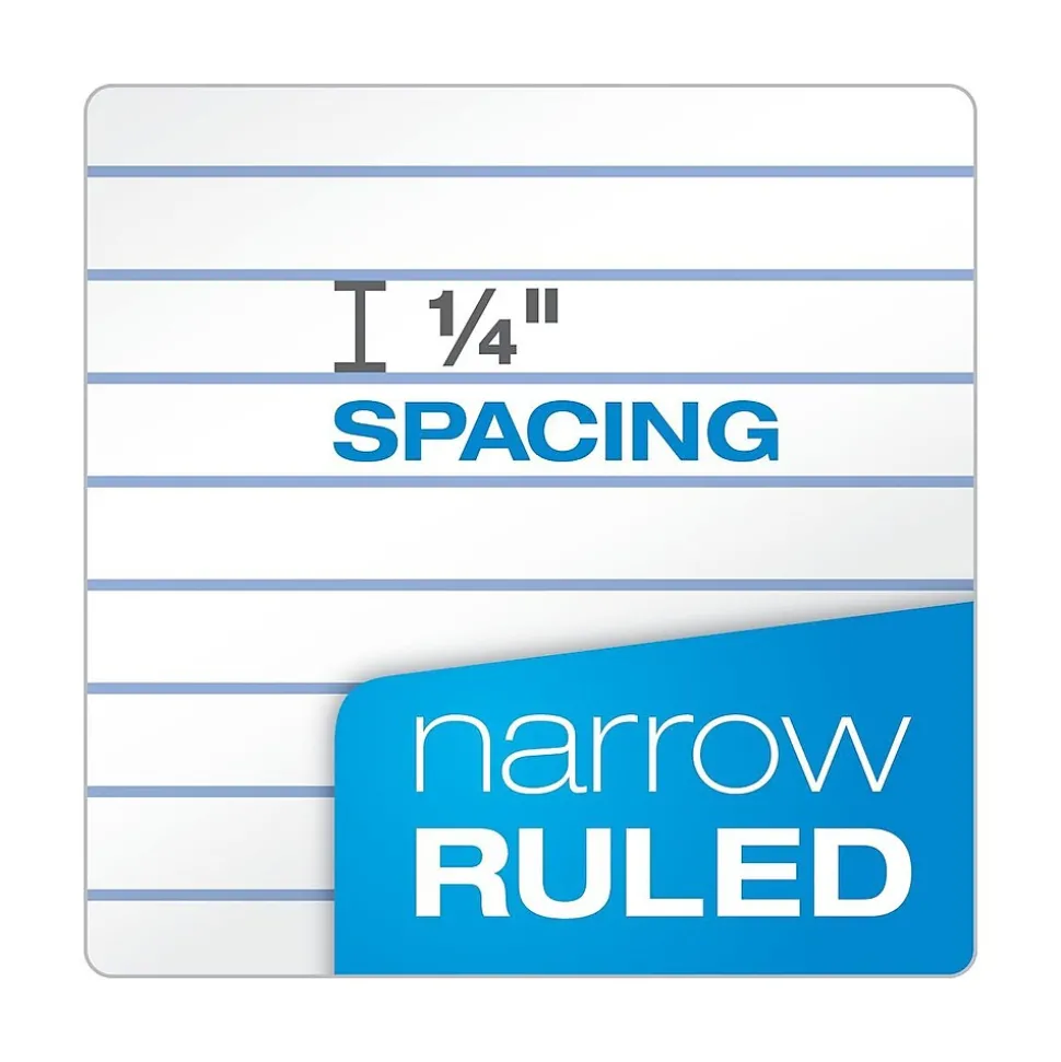 Ampad Memo Pads, 3" x 5", Narrow Ruled, 50 Sheets, Assorted Colors, Each (25-093)