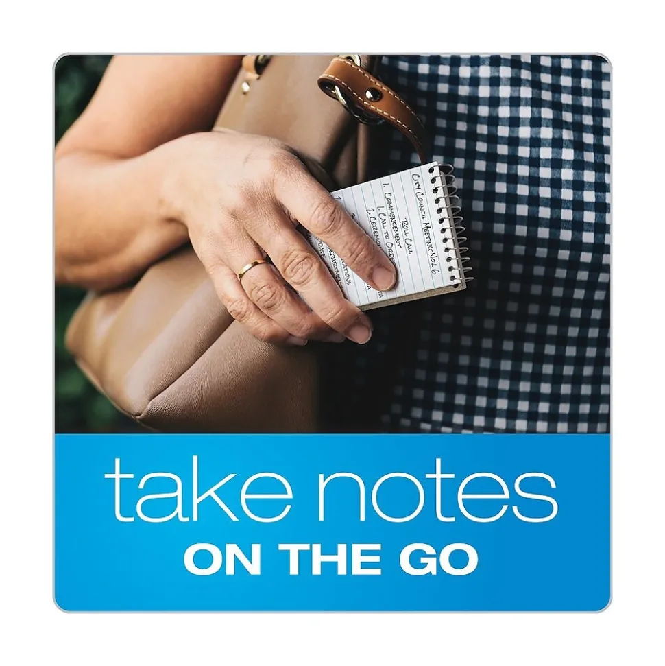 Ampad Memo Pads, 3" x 5", Narrow Ruled, 50 Sheets, Assorted Colors, Each (25-093)