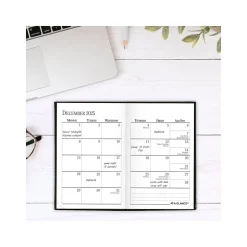 AT-A-GLANCE Fine Diary Pocket Hardcover 2025 Weekly and Monthly Diary, 2.75