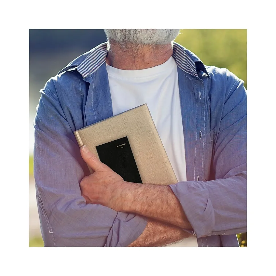 AT-A-GLANCE Fine Diary Pocket Hardcover 2025 Weekly and Monthly Diary, 2.75" x 4.25", Ruled, Black (72-01-05-25)