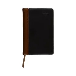 AT-A-GLANCE Fine Diary Pocket Hardcover 2025 Weekly and Monthly Diary, 2.75" x 4.25", Ruled, Black/Brown (74-01-05-25)