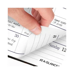 AT-A-GLANCE Fine Diary Pocket Hardcover 2025 Weekly and Monthly Diary, 2.75