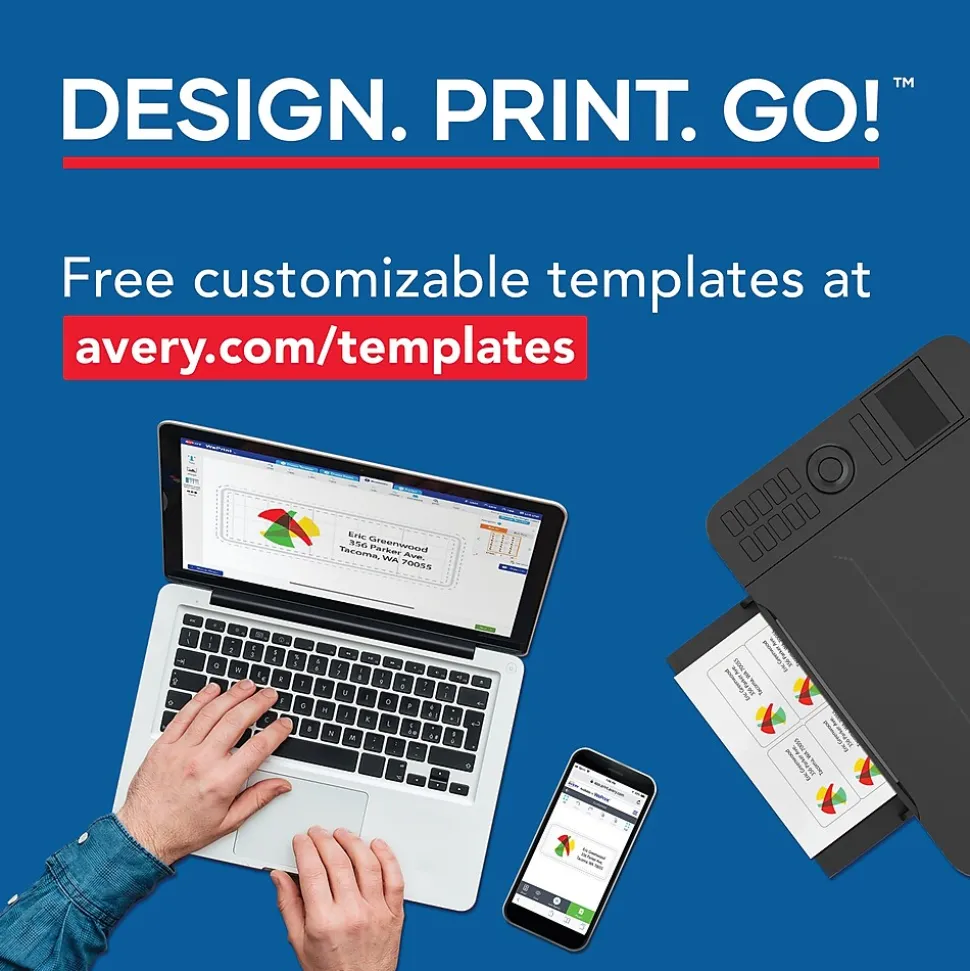 Avery Address Labels for Copiers, 1" x 2-13/16", White, 8,250 Labels/Pack (5332)