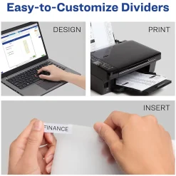 Avery Big Tab Insertable Plastic Dividers with Pocket, 5 Tabs, Multicolor Pastel (07714)