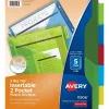 Avery Big Tab Insertable Plastic Dividers with 2 Pockets, 5 Tabs, Multicolor (11906)