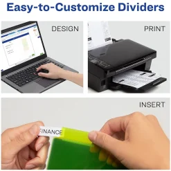 Avery Big Tab Insertable Plastic Dividers with 2 Pockets, 5 Tabs, Multicolor (11906)